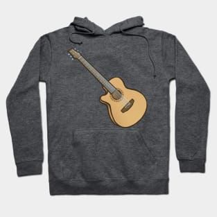 Left handed acoustic guitar Hoodie